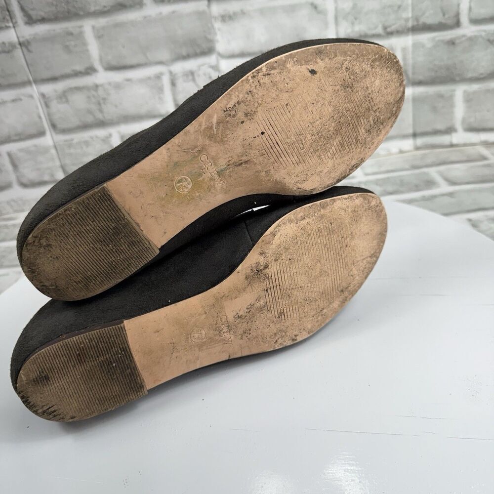 J.Crew Women's Size 7.5 Grey Suede Leather Comfort Penny Loafers - Picture 9 of 12